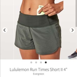 Lululemon Run times shorts size 10